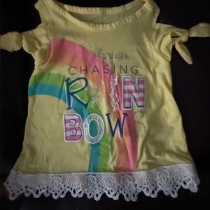 Nannette Yellow Rainbow Kids Tee
